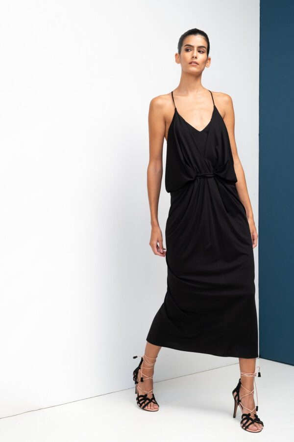 The drapped midi dress